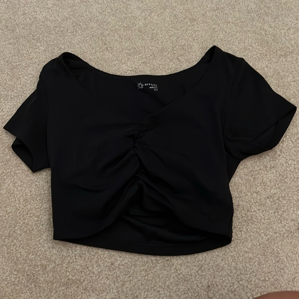 Sinched crop aerie shirt